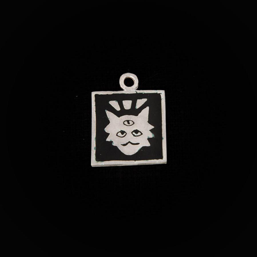 Champleve Cat Medallion