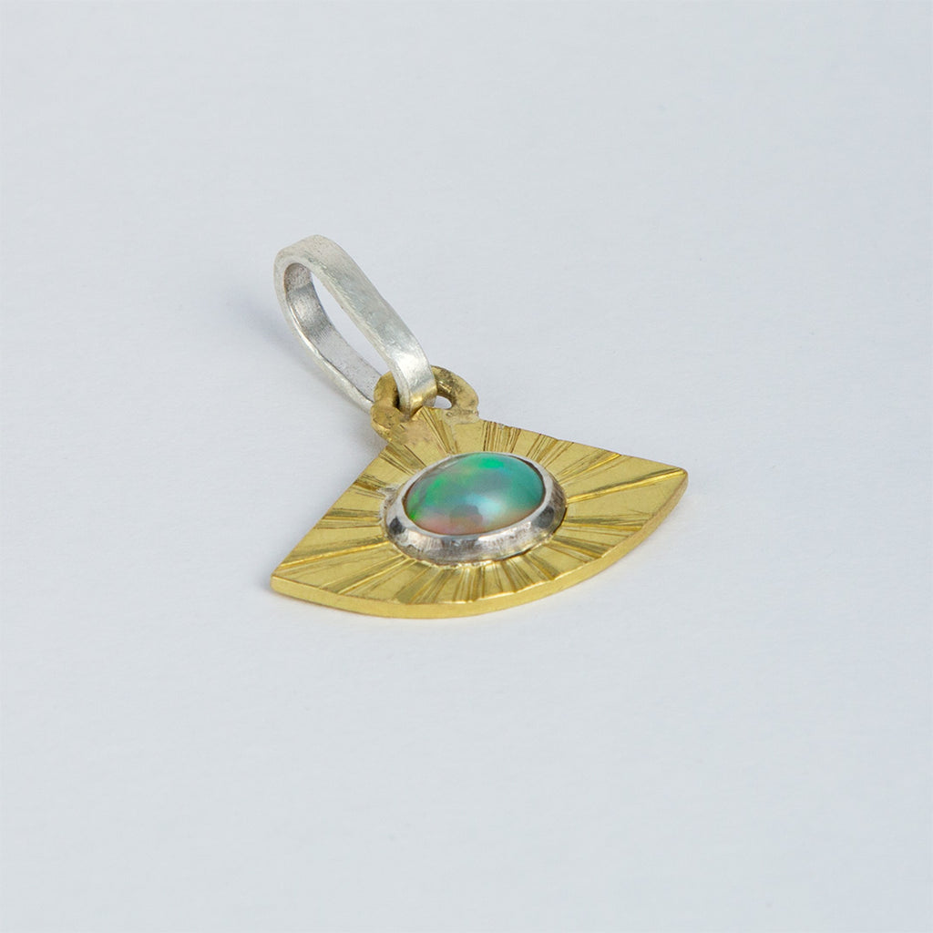 Opal starburst pendant