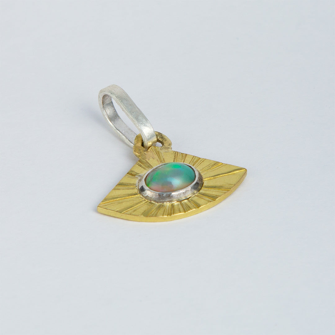 Opal starburst pendant