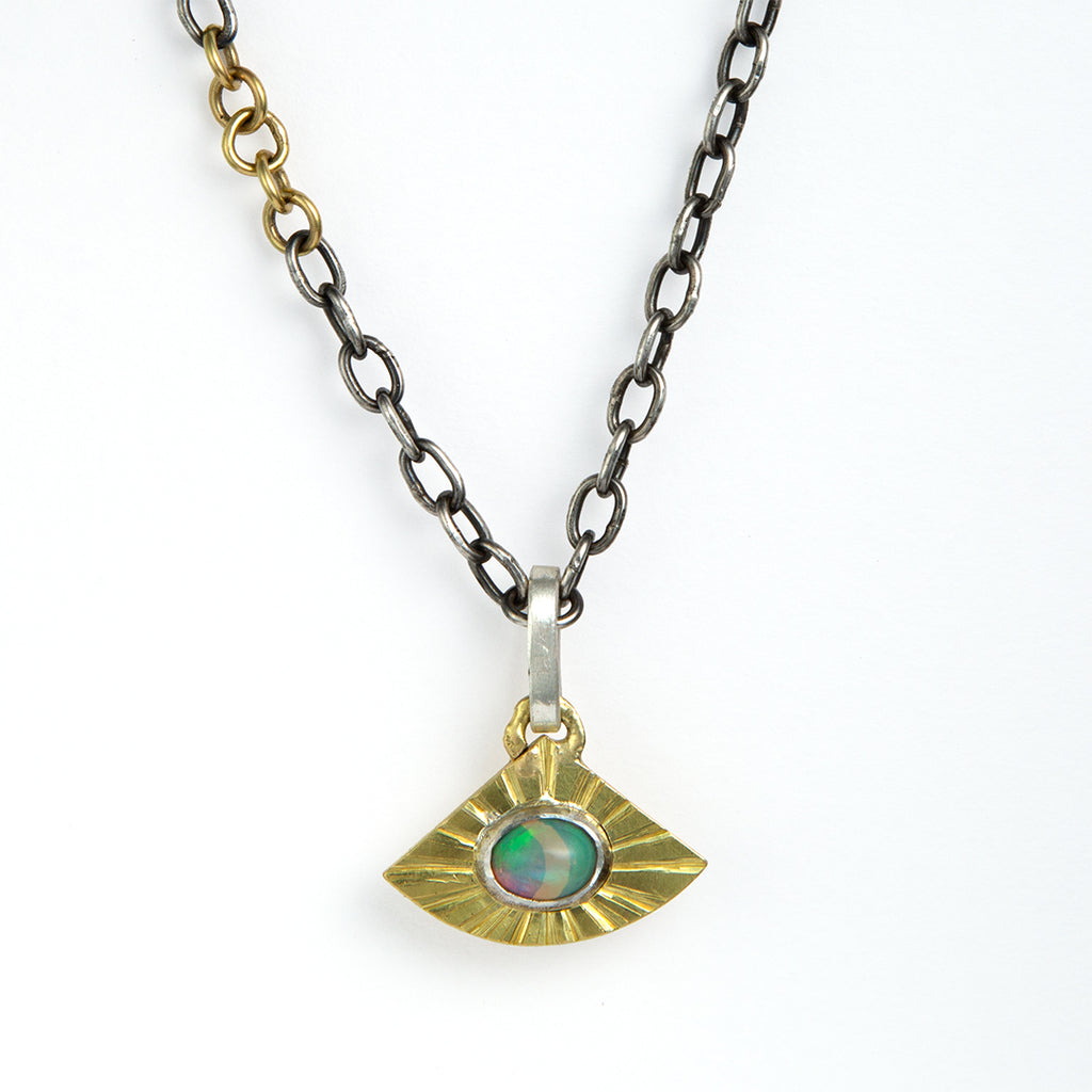 Opal starburst pendant