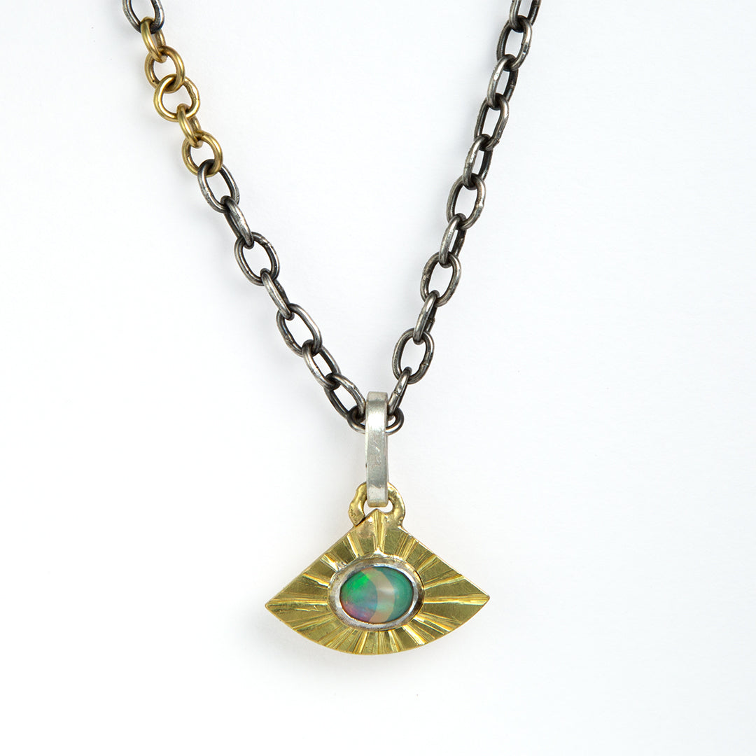 Opal starburst pendant