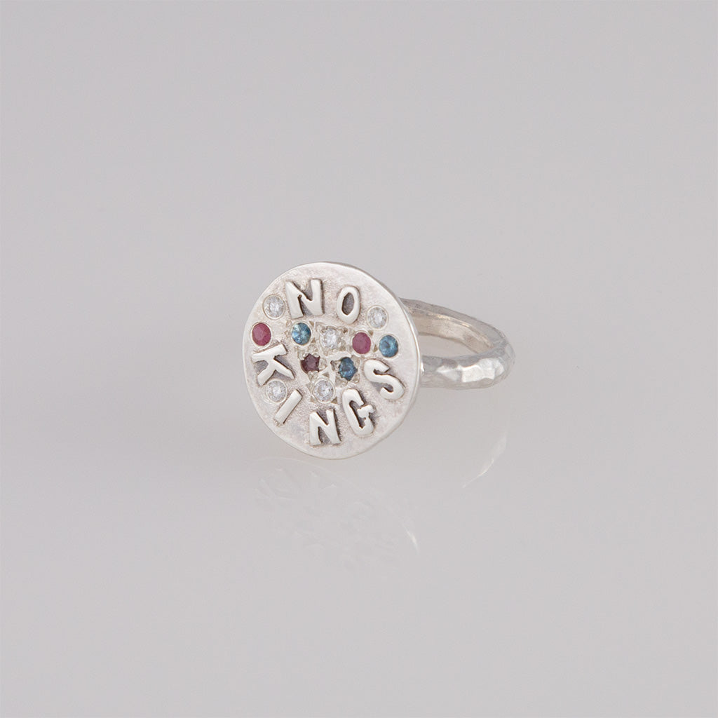 No Kings pavé ring