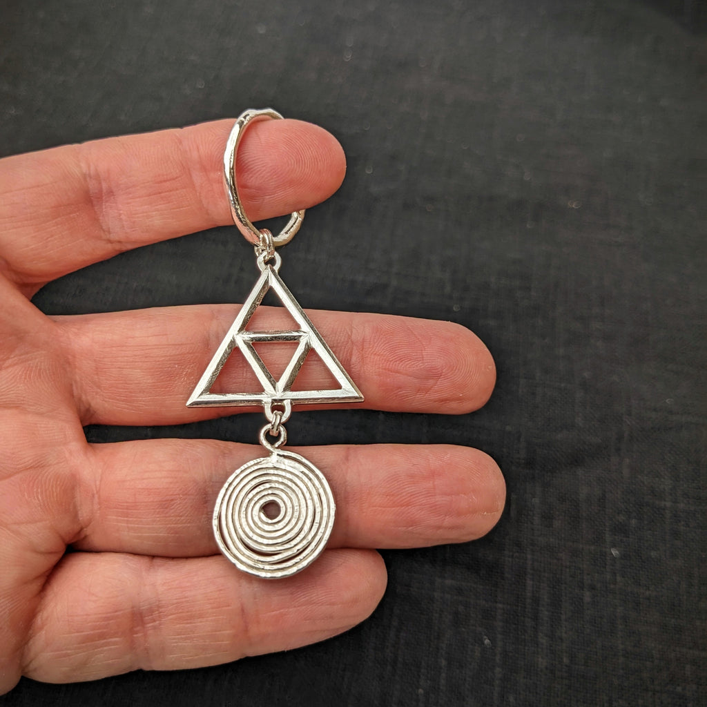 Circle Fractal Spiral Pendant