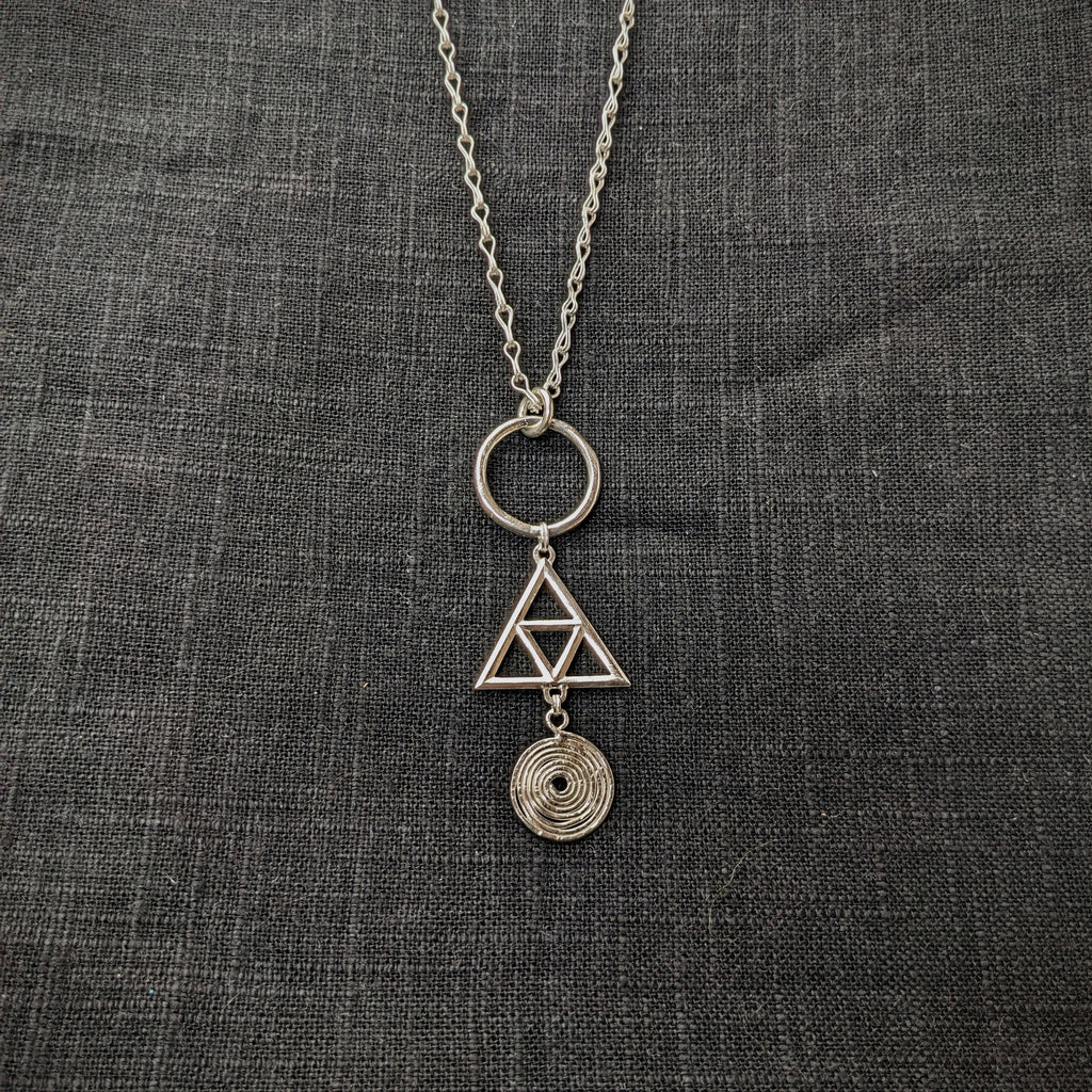 Circle Fractal Spiral Pendant