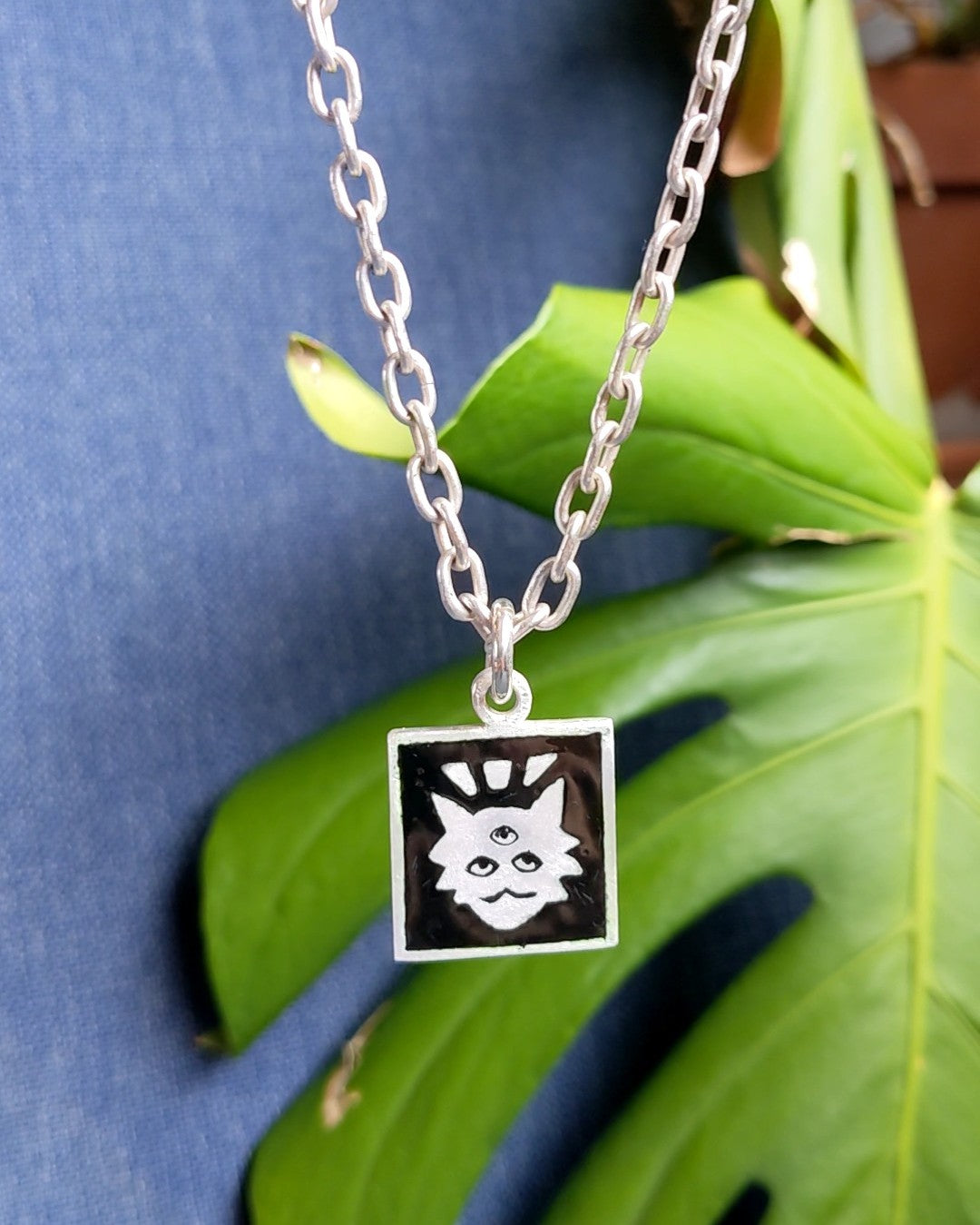 Champleve Cat Medallion
