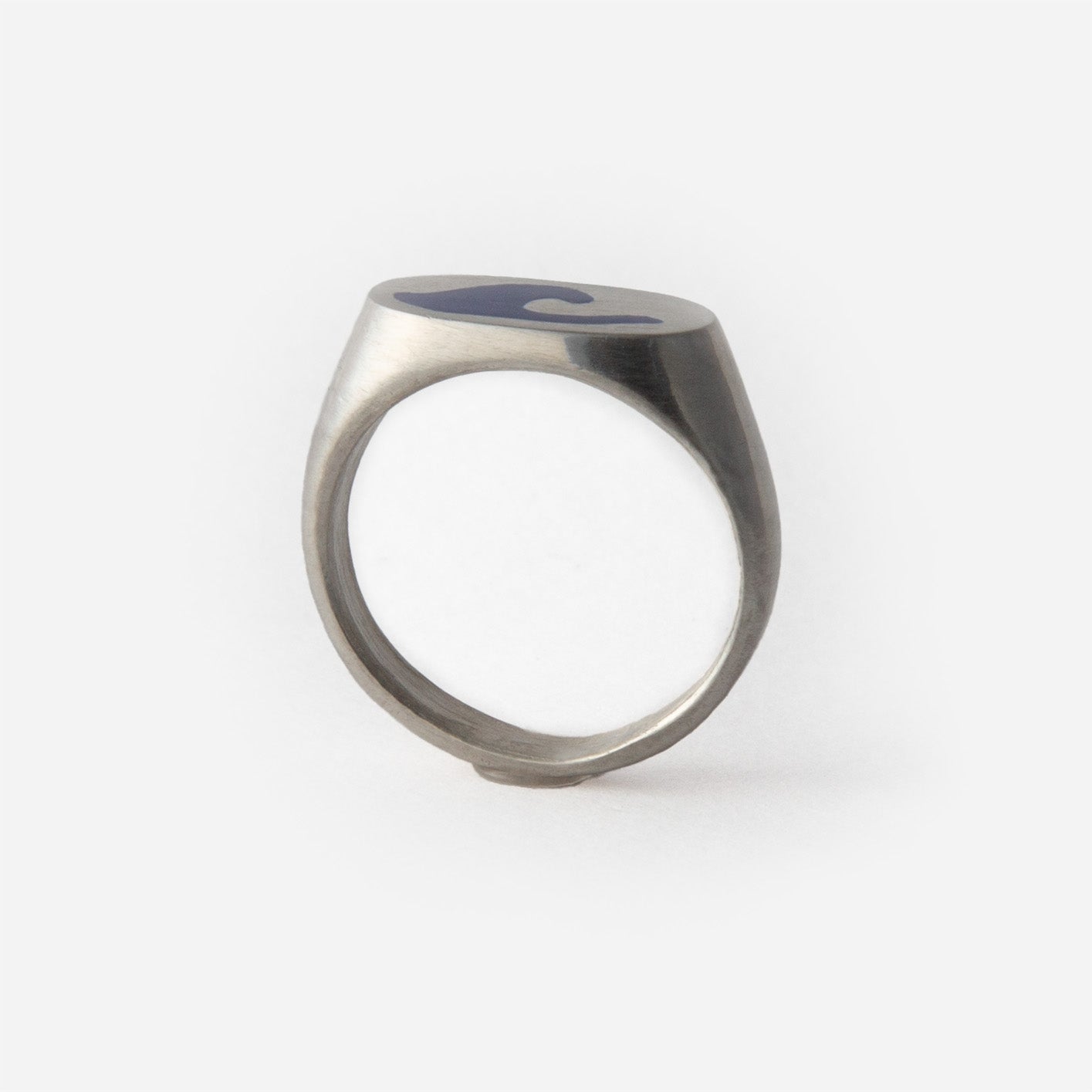 Champleve Wave Signet Ring